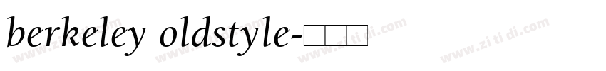 berkeley oldstyle字体转换